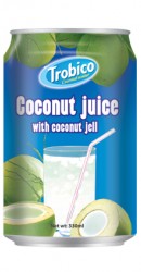 Coconut juice with coconut jell alu can 330ml